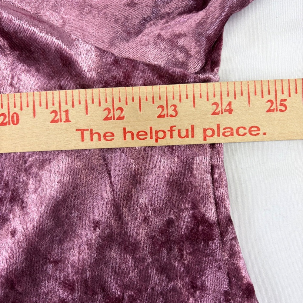 Valerie Stevens Crushed Velvet Bell Sleeve Top XL Boho Party Blouse Pink - Picture 8 of 10